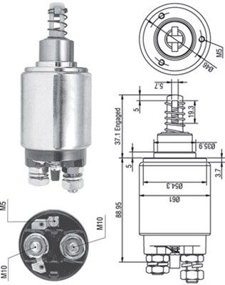 MAGNETI MARELLI solenoidinis jungiklis, starteris 940113050179